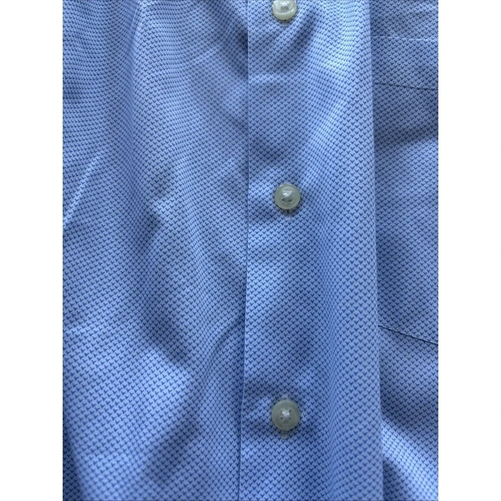 Mens Van‎ Heusen Regular Fit Blue Button Up Long Sleeve Shirt Size 34/35